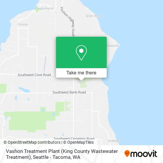 Mapa de Vashon Treatment Plant (King County Wastewater Treatment)