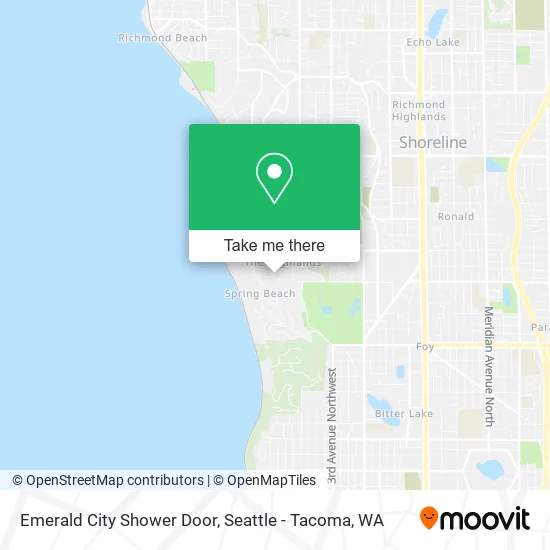 Emerald City Shower Door map