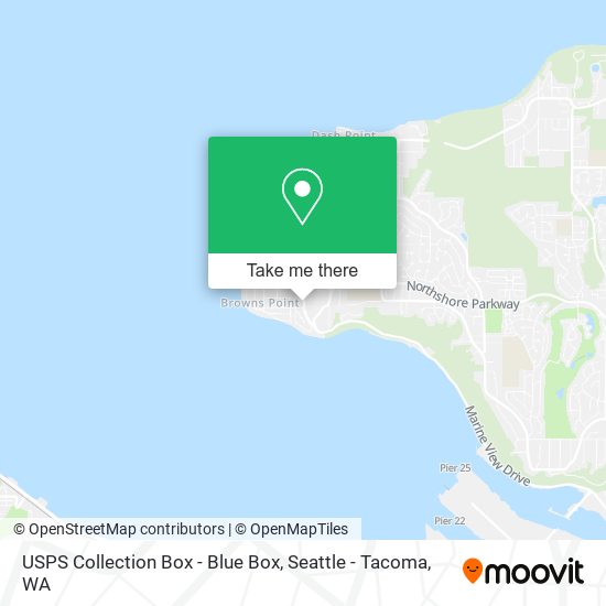 USPS Collection Box - Blue Box map