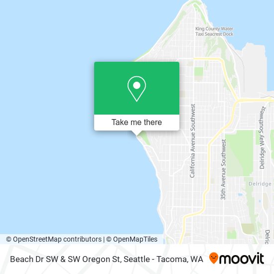 Mapa de Beach Dr SW & SW Oregon St