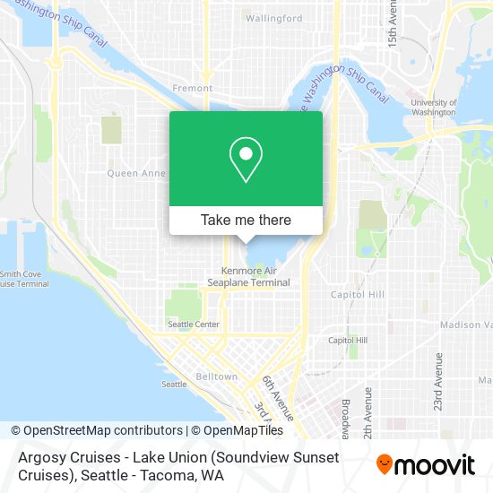Argosy Cruises - Lake Union (Soundview Sunset Cruises) map