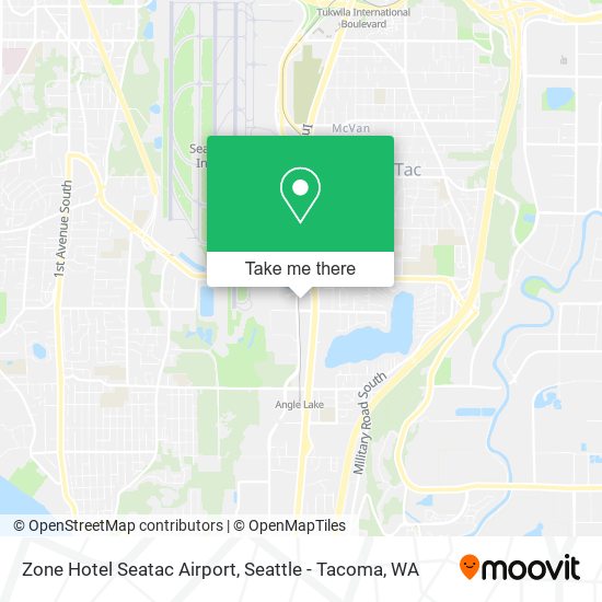 Zone Hotel Seatac Airport map