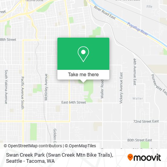 Mapa de Swan Creek Park (Swan Creek Mtn Bike Trails)