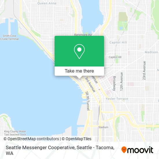 Seattle Messenger Cooperative map