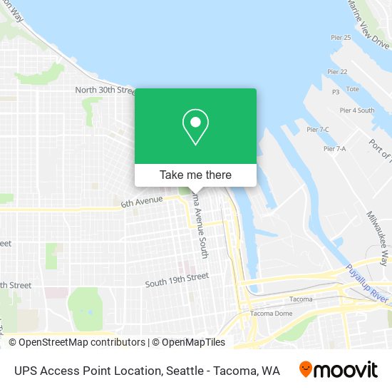 UPS Access Point Location map