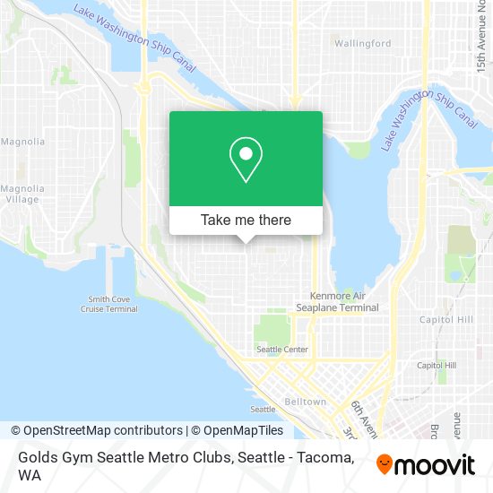 Golds Gym Seattle Metro Clubs map