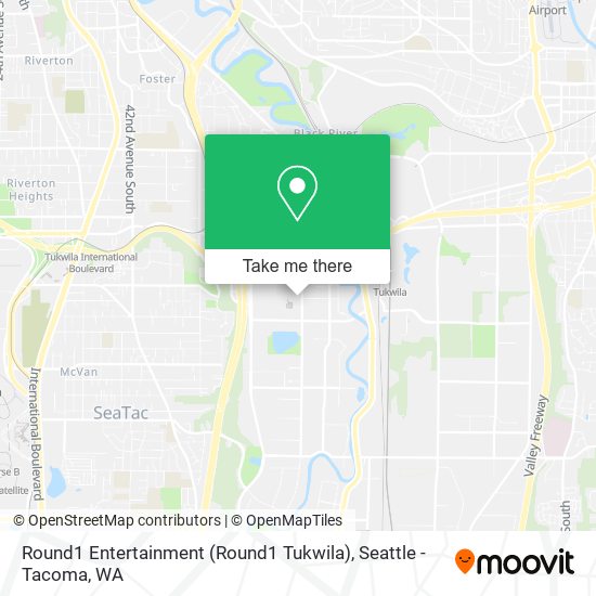 Mapa de Round1 Entertainment (Round1 Tukwila)