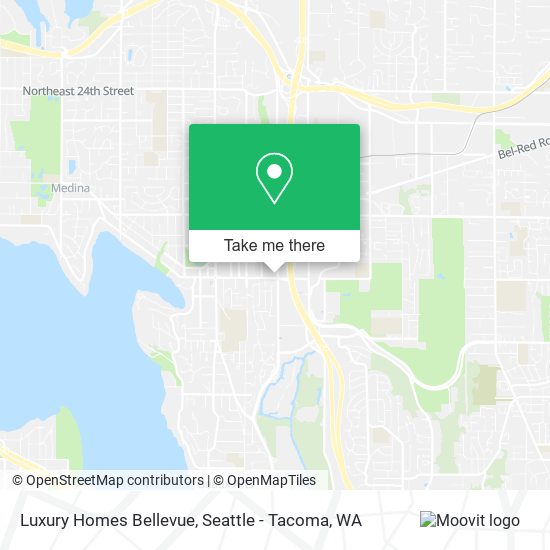 Luxury Homes Bellevue map