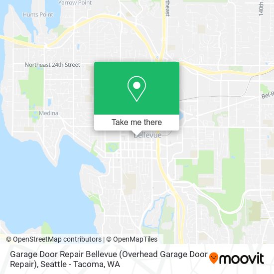 Mapa de Garage Door Repair Bellevue