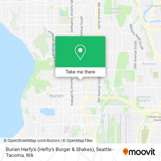 Burien Herfy's (Hefty's Burger & Shakes) map