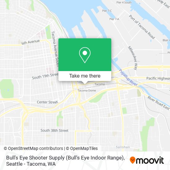 Mapa de Bull's Eye Shooter Supply (Bull's Eye Indoor Range)