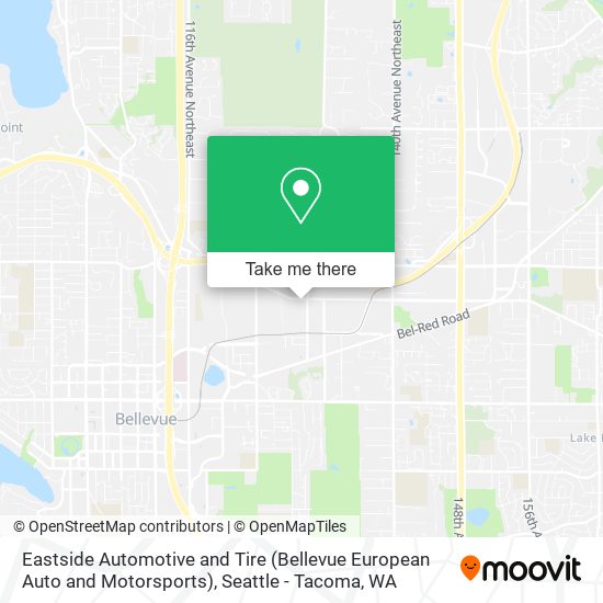 Mapa de Eastside Automotive and Tire (Bellevue European Auto and Motorsports)