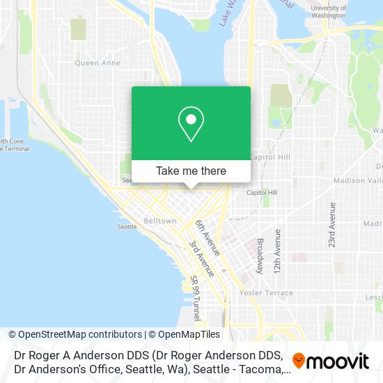 Mapa de Dr Roger A Anderson DDS (Dr Roger Anderson DDS, Dr Anderson's Office, Seattle, Wa)