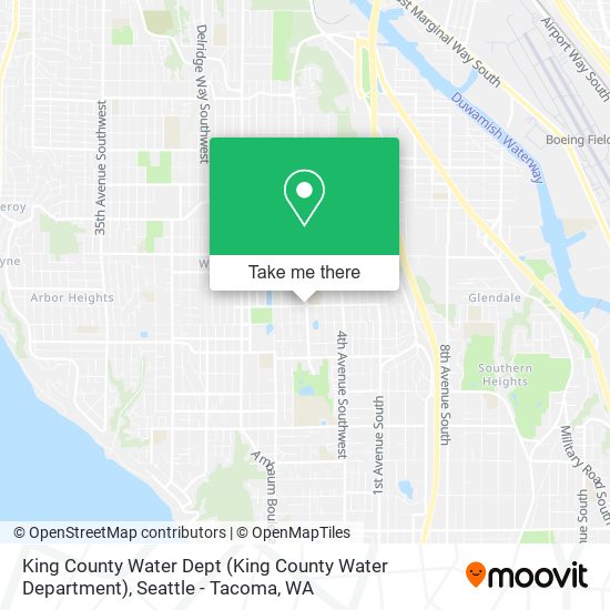 King County Water Dept map