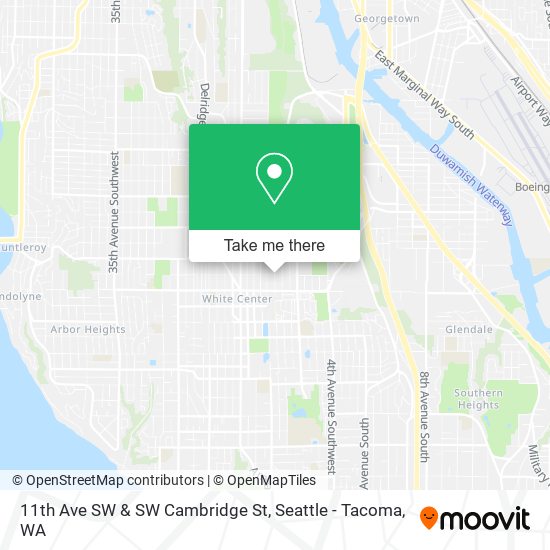 Mapa de 11th Ave SW & SW Cambridge St
