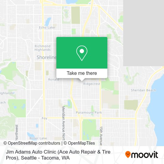 Jim Adams Auto Clinic (Ace Auto Repair & Tire Pros) map