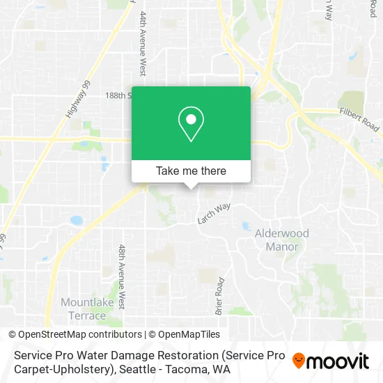 Service Pro Water Damage Restoration (Service Pro Carpet-Upholstery) map
