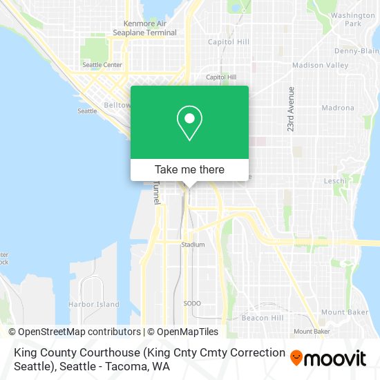 King County Courthouse (King Cnty Cmty Correction Seattle) map