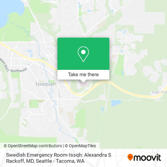Swedish Emergency Room-Issqh: Alexandra S Rackoff, MD map