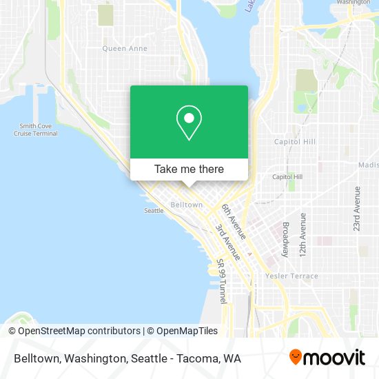 Mapa de Belltown, Washington