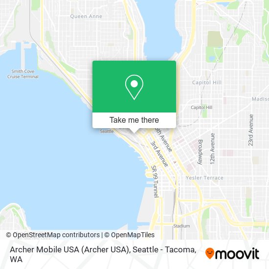 Mapa de Archer Mobile USA (Archer USA)