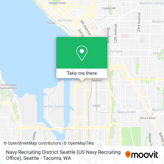 Mapa de Navy Recruiting District Seattle (US Navy Recruiting Office)