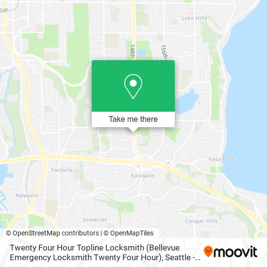 Twenty Four Hour Topline Locksmith (Bellevue Emergency Locksmith Twenty Four Hour) map