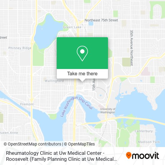 Mapa de Rheumatology Clinic at Uw Medical Center - Roosevelt