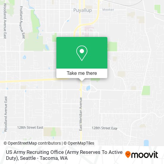 Mapa de US Army Recruiting Office (Army Reserves To Active Duty)