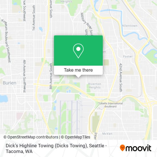 Mapa de Dick's Highline Towing (Dicks Towing)