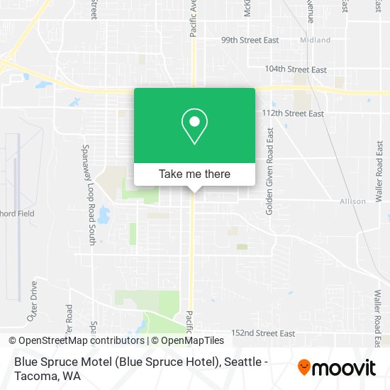Mapa de Blue Spruce Motel (Blue Spruce Hotel)