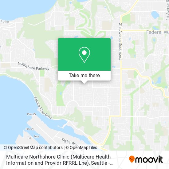 Multicare Northshore Clinic (Multicare Health Information and Providr RFRRL Lne) map