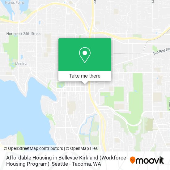 Mapa de Affordable Housing in Bellevue Kirkland (Workforce Housing Program)