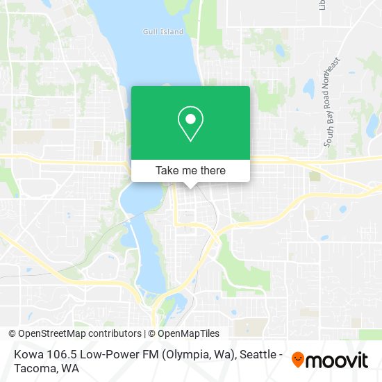 Mapa de Kowa 106.5 Low-Power FM (Olympia, Wa)