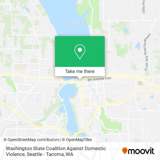 Mapa de Washington State Coalition Against Domestic Violence