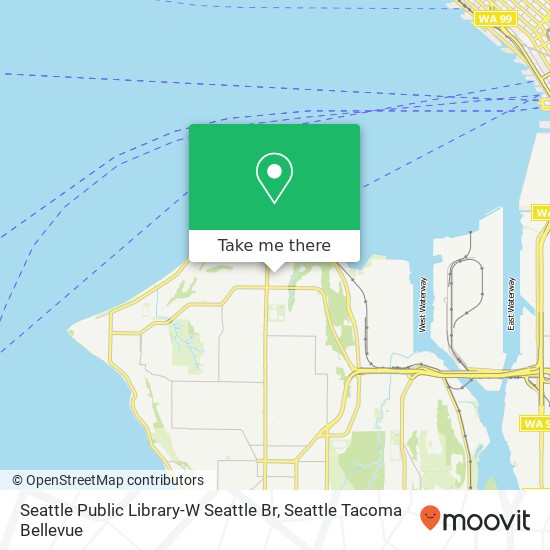 Mapa de Seattle Public Library-W Seattle Br