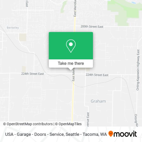 USA - Garage - Doors - Service map