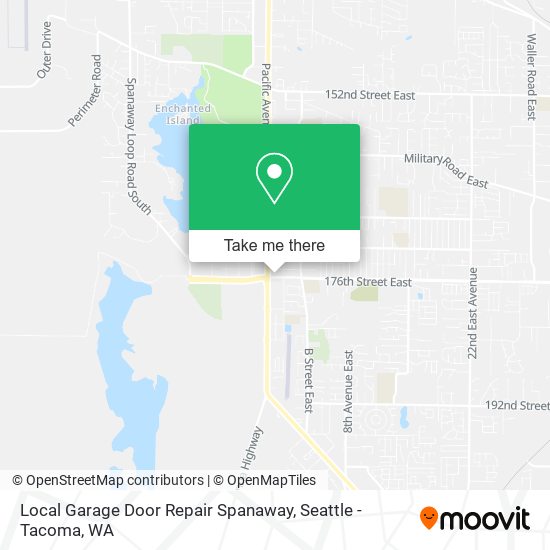 Mapa de Local Garage Door Repair Spanaway