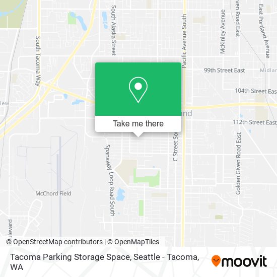 Mapa de Tacoma Parking Storage Space