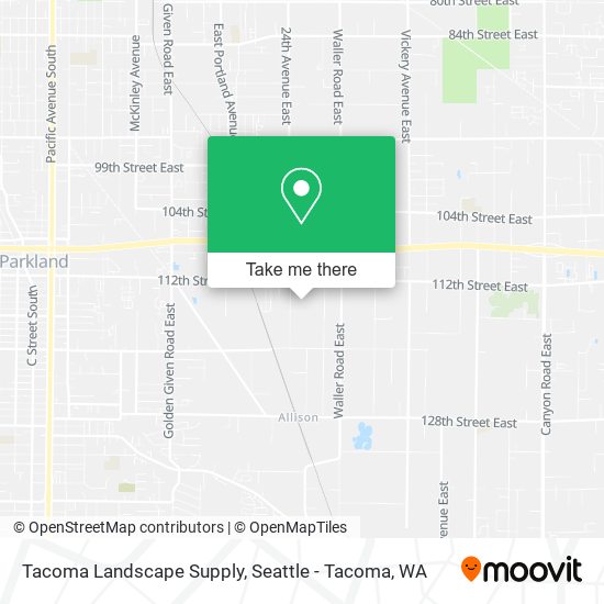 Mapa de Tacoma Landscape Supply
