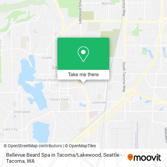 Bellevue Beard Spa in Tacoma / Lakewood map