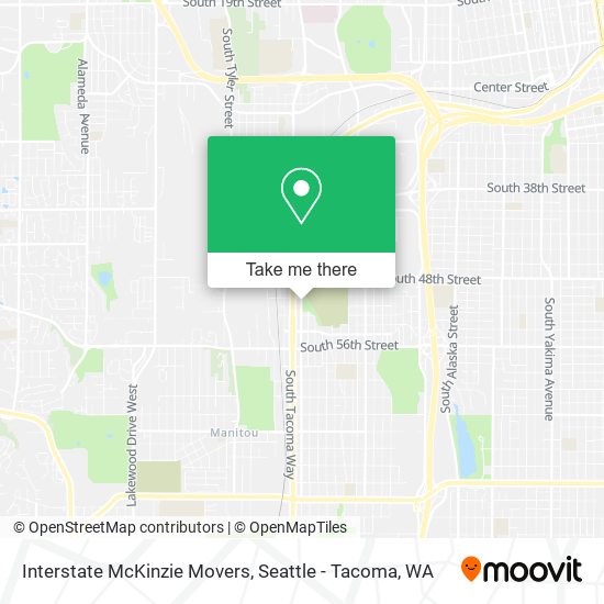 Interstate McKinzie Movers map