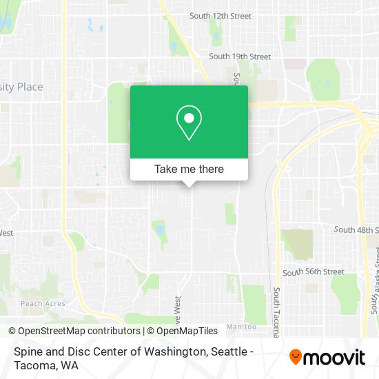 Mapa de Spine and Disc Center of Washington