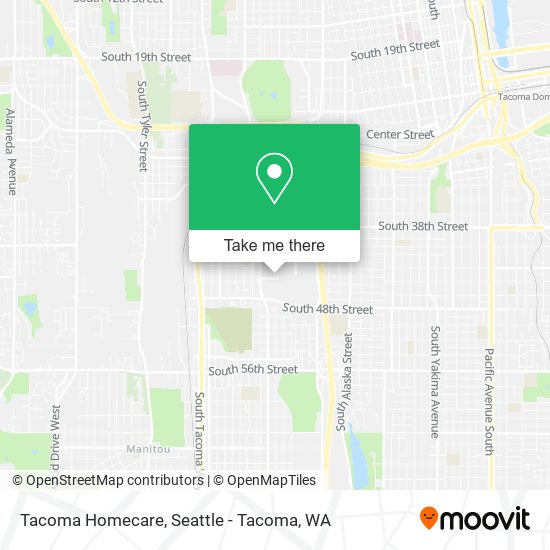 Tacoma Homecare map