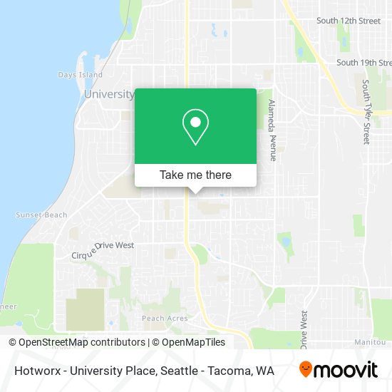 Mapa de Hotworx - University Place