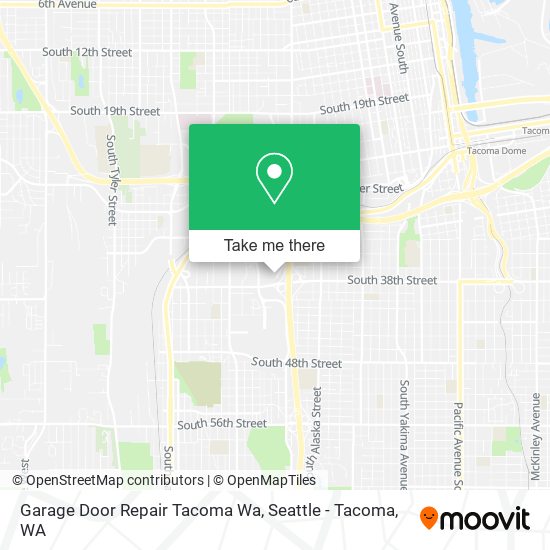 Mapa de Garage Door Repair Tacoma Wa