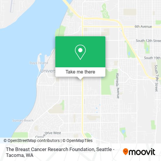 Mapa de The Breast Cancer Research Foundation