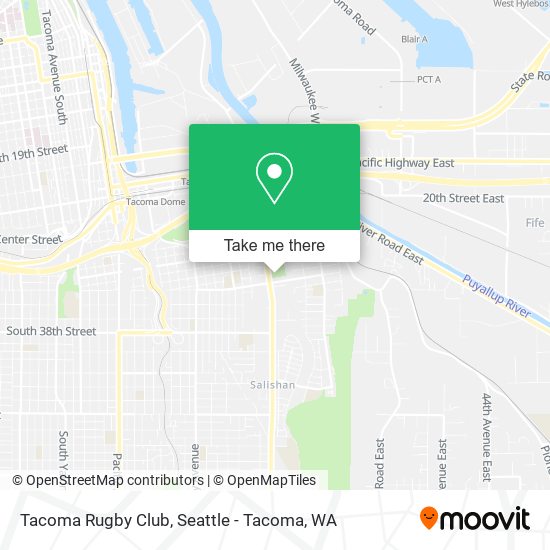 Mapa de Tacoma Rugby Club