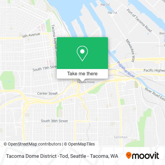 Mapa de Tacoma Dome District -Tod