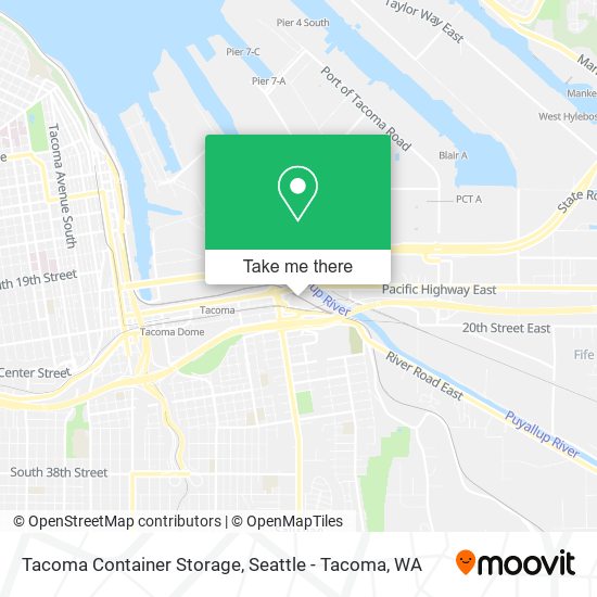 Tacoma Container Storage map